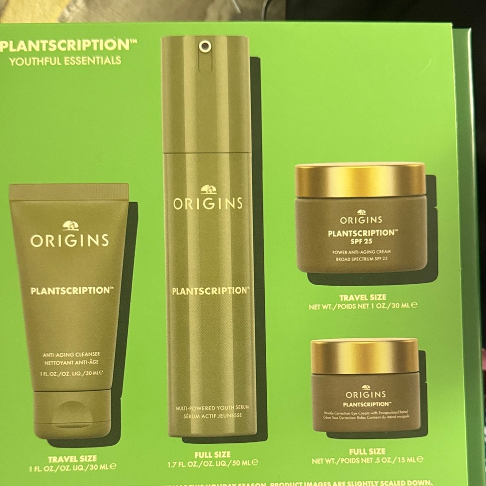 Origins Plantscription Skincare Set - Green and Gold Accents
